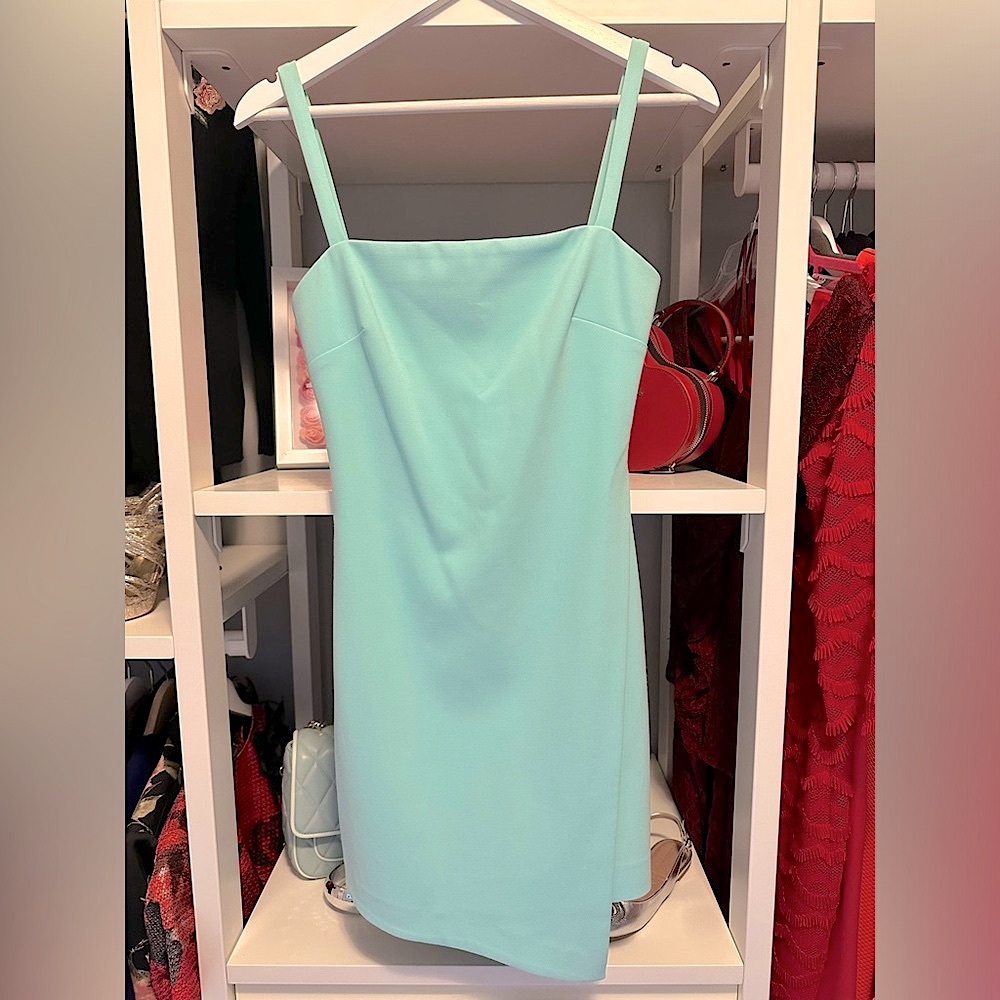 Likely Aquamarine Sheath Mini Dress